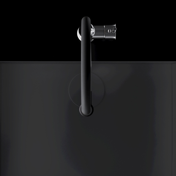 Смеситель для кухни Am.Pm Like с гибким изливом F8013000 (детальная фотография), хром, черные, комбинированные