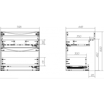 Тумба с раковиной belbagno marino 60