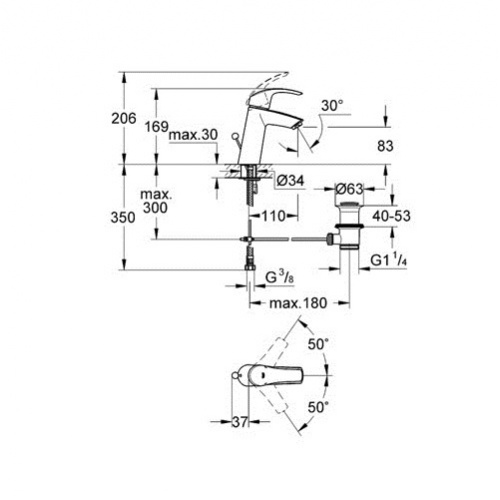 Донный клапан смесителя grohe