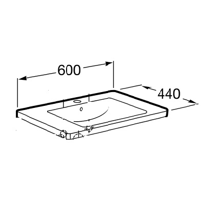 Мебельная раковина roca gap 60 327472000